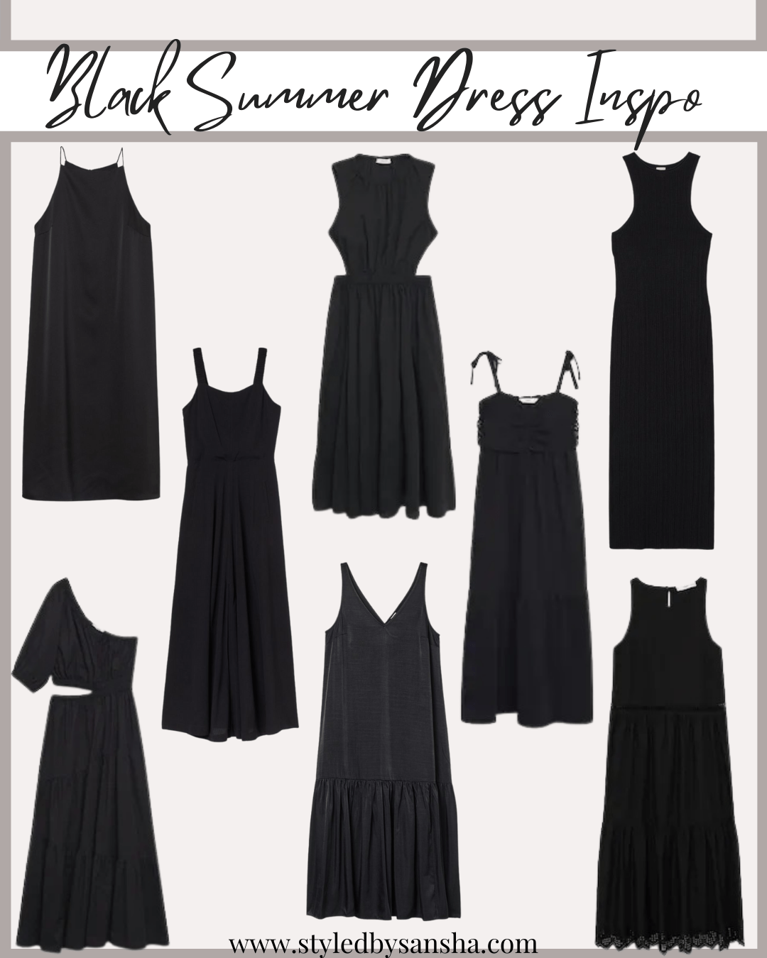 best black summer dress